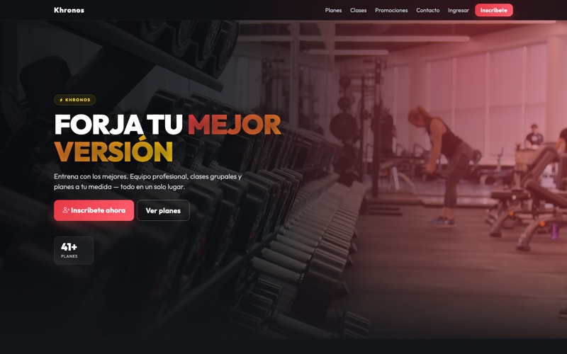 Plataforma Khronos para gimnasios